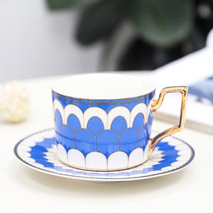 Open image in slideshow, British Style Luxury Moroccan Coffee Cup and Saucer Set
