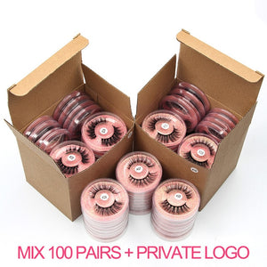 Open image in slideshow, Natural long false mink eyelashes
