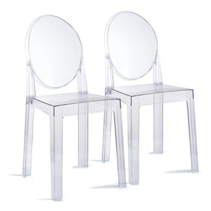 Open image in slideshow, Set of 6 Transparent Loft Kitchen Dining Room Chairs
