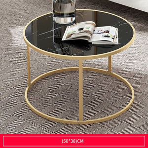 Open image in slideshow, Luxury Coffee Table Marble Pattern Small Round Table
