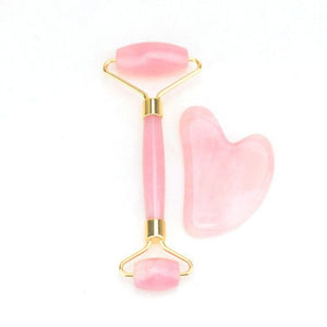 Open image in slideshow, Rose Quartz Jade Face Roller &amp; Massager
